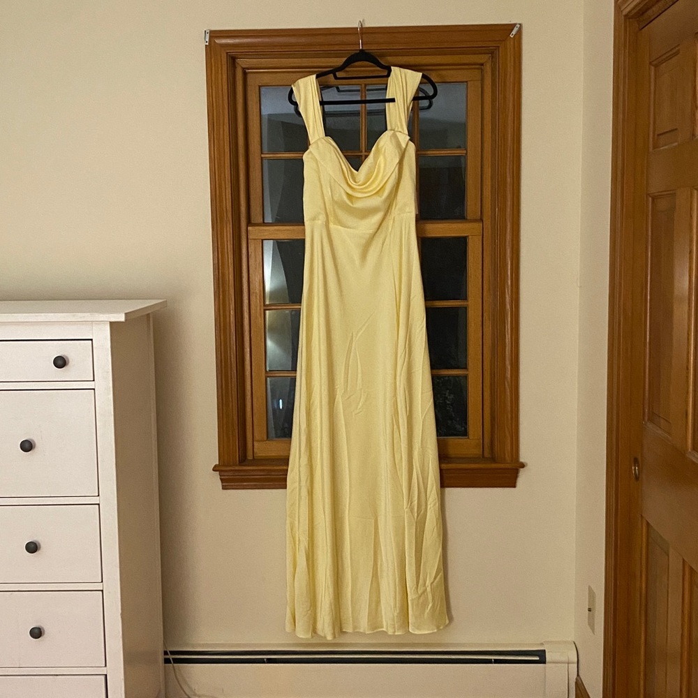 Birdy Grey Mia Matte bridesmaids dress (lemon sorbet)